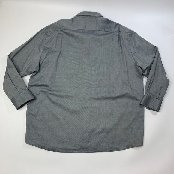 Haupt Shirt Mens 3XL Black White Long Sleeve Button Up Chest Pocket Regular Fit - Picture 7 of 10